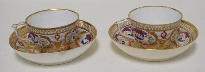 2 EARLY ROYAL CROWN DERBY CUP & SAUCER SETS (1 of 5)