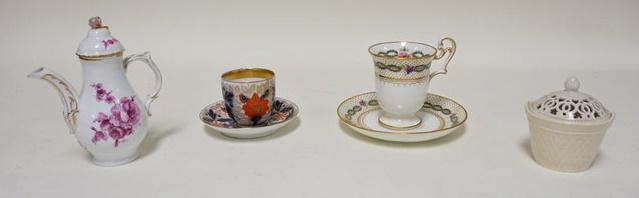 4 PIECE FINE PORCELAIN, GAUDY, KPM, LEEDS, ETC (1 of 4)