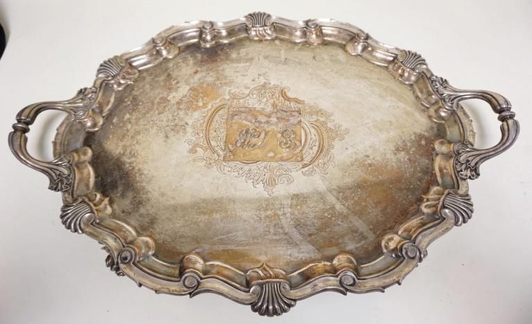 LARGE PRESENTATION SILVER ON COPPER TRAY (1 of 4)