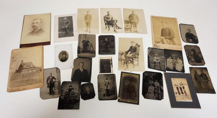 LOT OF TINTYPES, PHOTOS, ETC (1 of 5)