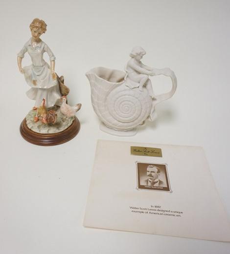 ITALIAN PORCELAIN FIGURE & LENOX VASE (1 of 3)