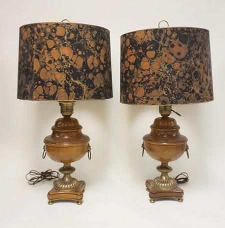 PAIR OF URN FORM LAMPS (1 of 1)