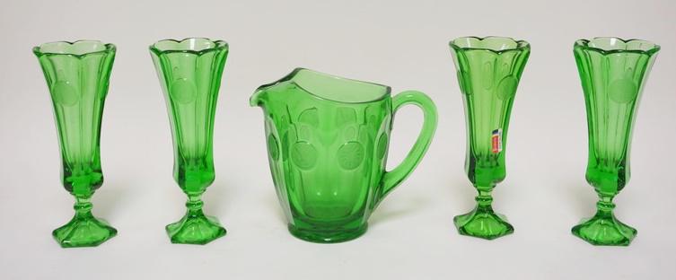 5 PIECE GREEN FOSTORIA COIN (1 of 2)