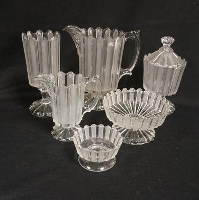 EAPG-6 PIECE FROSTED RIBBON (1 of 2)