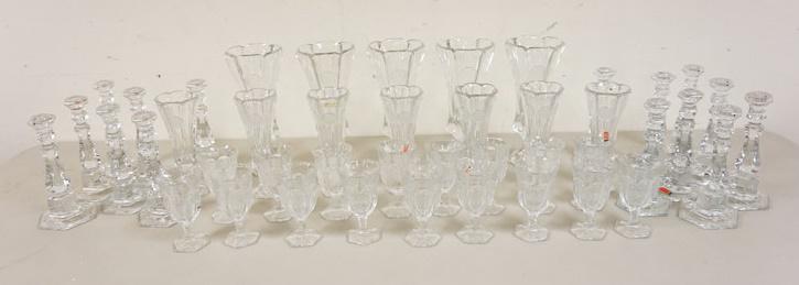 LARGE LOT OF CLEAR FOSTORIA COIN GLASS (1 of 5)