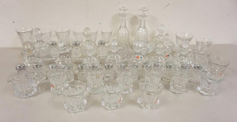 LARGE LOT OF CLEAR FOSTORIA COIN GLASS (1 of 4)