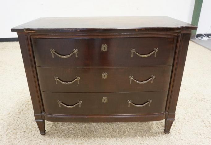 HENREDON 3 DRAWER CHEST: HENREDON 3 DRAWER CHEST W/SWAG PULLS, 41 IN X 20 IN X 32 IN HIGH