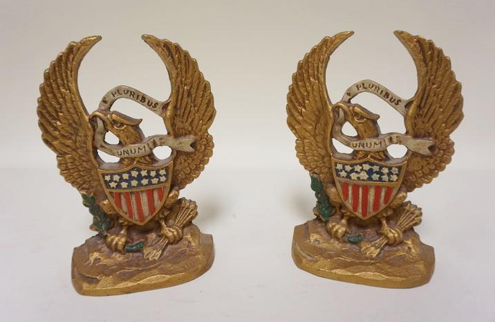 CAST METAL AMERICAN EAGLE BOOKENDS (1 of 3)