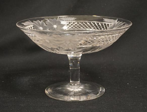 SIGNED TUTHILL CUT GLASS COMPOTE (1 of 4)