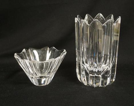 SIGNED ORREFORS BOWL & VASE (1 of 6)