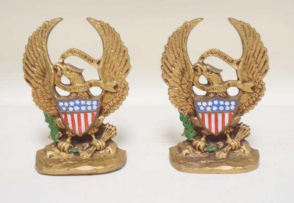 CAST METAL AMERICAN EAGLE BOOKENDS (1 of 5)