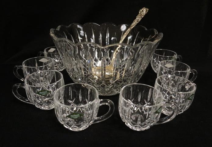 SHANNON CRYSTAL IRISH PUNCH BOWL SET (1 of 4)
