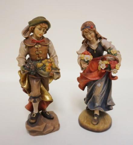 GERMAN CARVED & PAINTED FIGURES (1 of 3)