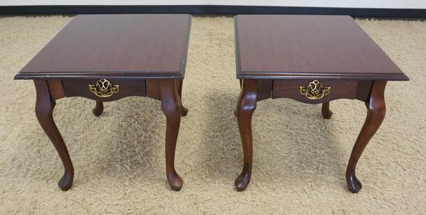 PAIR OF 1 DRAWER END TABLES (1 of 2)