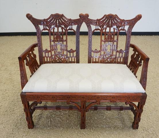 CARVED CONTEMPORARY ASIAN BENCH (1 of 5)