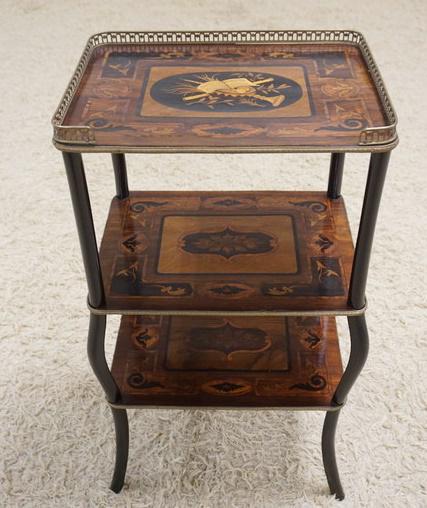 FRENCH 3 TIER INLAID STAND (1 of 5)