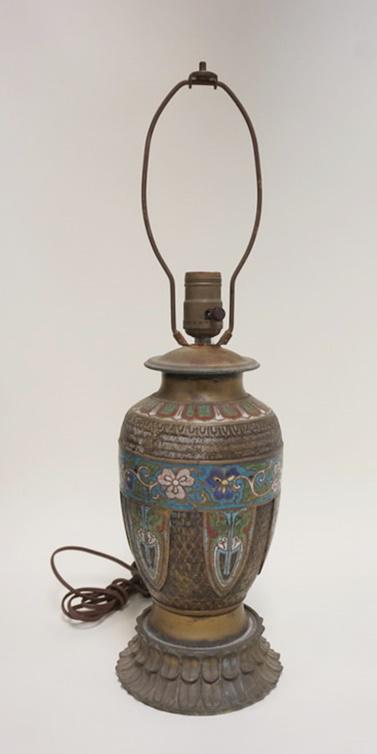 INTRICATE CHAMPLEVE LAMP (1 of 2)