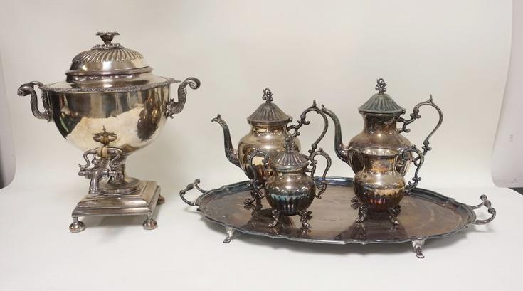 6 PIECE SILVERPLATED TEA & COFFEE SET (1 of 2)