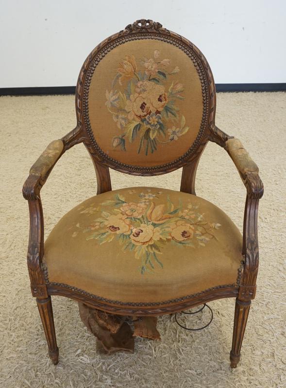 FANCY MEDALLION BACK CARVED ARM CHAIR (1 of 3)