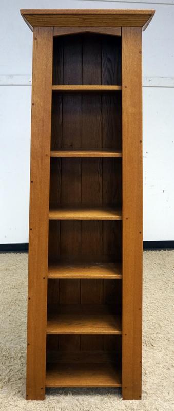 SOLID OAK MISSION STYLE BOOKCASE SHELF (1 of 2)