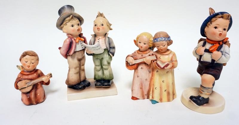 GROUP OF 4 HUMMELS: GROUP OF 4 HUMMELS, LARGEST IS APPROXIMATELY 6 IN