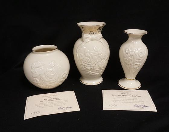 3 LENOX FLORAL VASES (1 of 3)