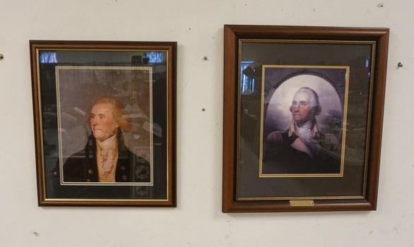 FRAMED PRINTS OF WASHINGTON & JEFFERSON (1 of 1)