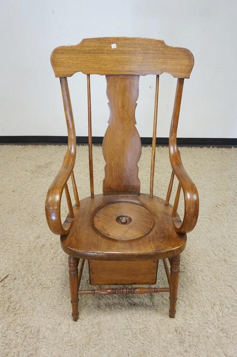BENTWOOD POTTY CHAIR: BENTWOOD POTTY CHAIR