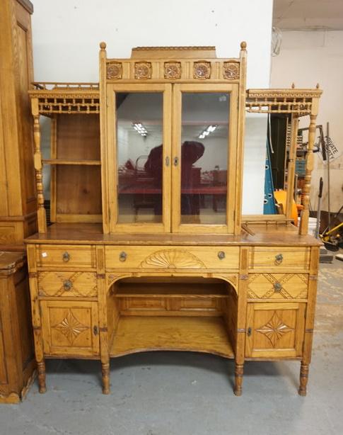 ANTIQUE VICTORIAN CHESTNUT 2 PART ETAGERE (1 of 2)