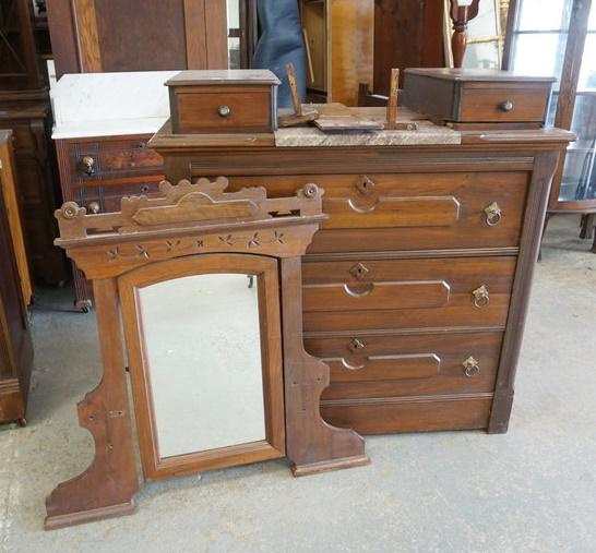 VICTORIAN WALNUT CHEST (1 of 1)