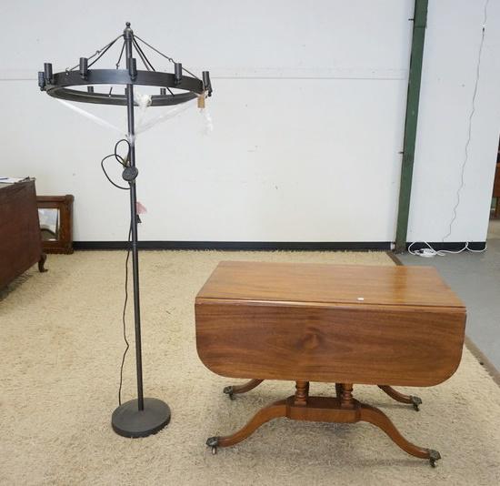2 PIECE LOT FLOOR LAMP & DROP LEAF TABLE (1 of 1)