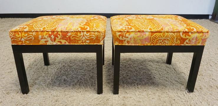 2 UPHOLSTERED MODERN STOOLS (1 of 3)