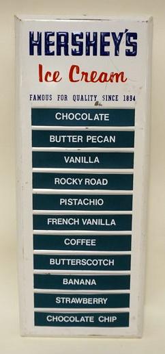 HERSHEY'S ICE CREAM PARLOR FLAVOR SIGN (1 of 1)