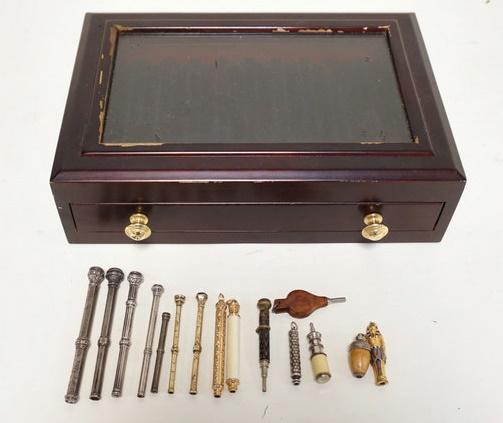 COLLECTION OF 15 VICTORIAN PENCILS W/DISPLAY CASE (1 of 8)