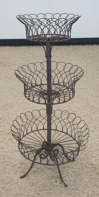 3 TIER IRON WIRE PLANT STAND (1 of 1)