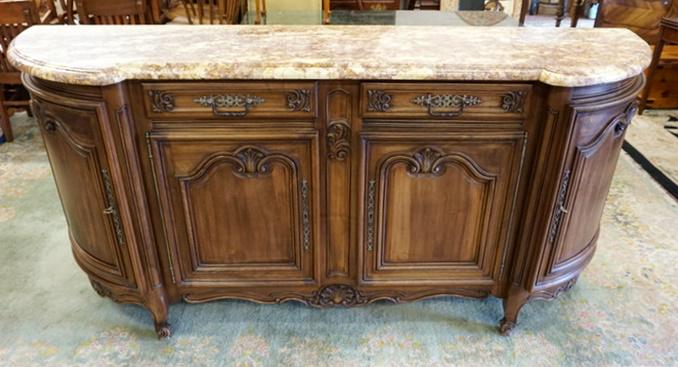 CONTINENTAL MARBLE TOP SIDEBOARD (1 of 5)