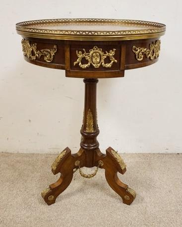 ORNATE INLAID LAMP TABLE (1 of 3)
