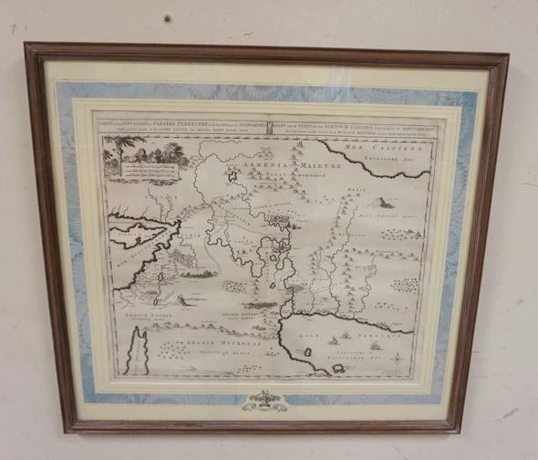 FRAMED & MATTED CHEZ PIERRE MORTIER MAP (1 of 5)