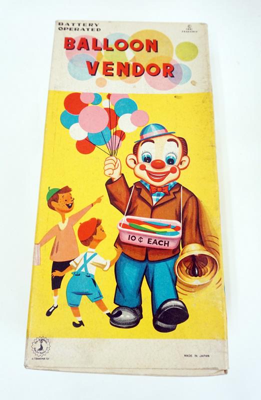 VINTAGE BATTERY OPERATED TOY BALLOON VENDOR, JAPAN (1 of 3)