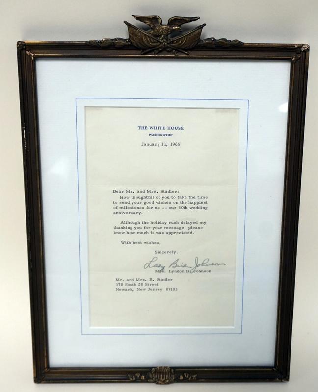 LETTER SIGNED BY LADY BIRD JOHNSON (1 of 2)