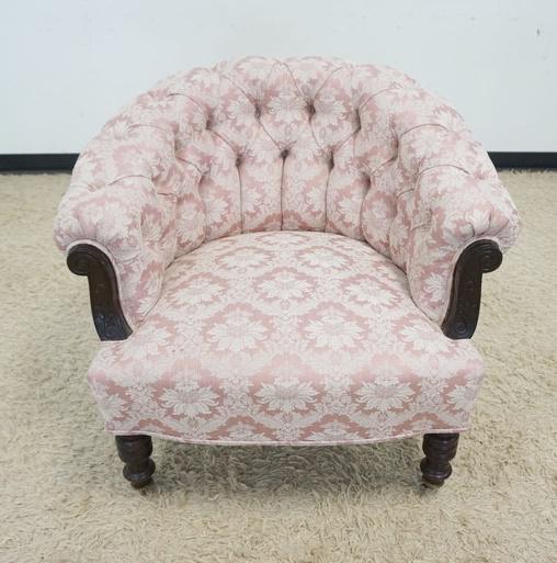 VICTORIAN UPHOLSTERED ARMCHAIR (1 of 3)