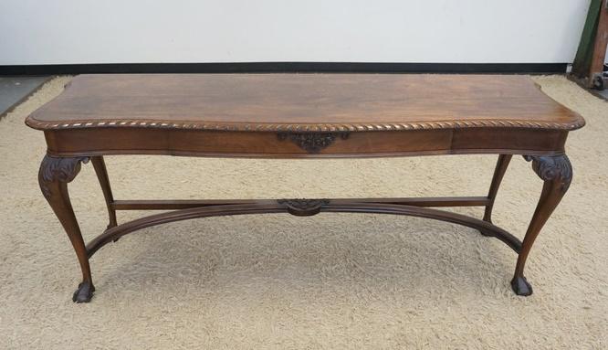 MAHOGANY ONE DRAWER CONSOLE TABLE (1 of 3)