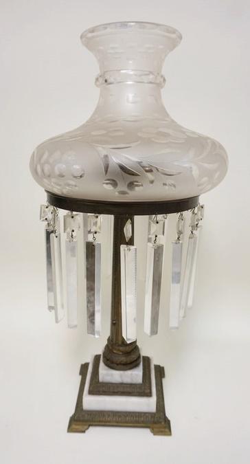 ASTRAL STYLE BRONZE & MARBLE LAMP (1 of 5)