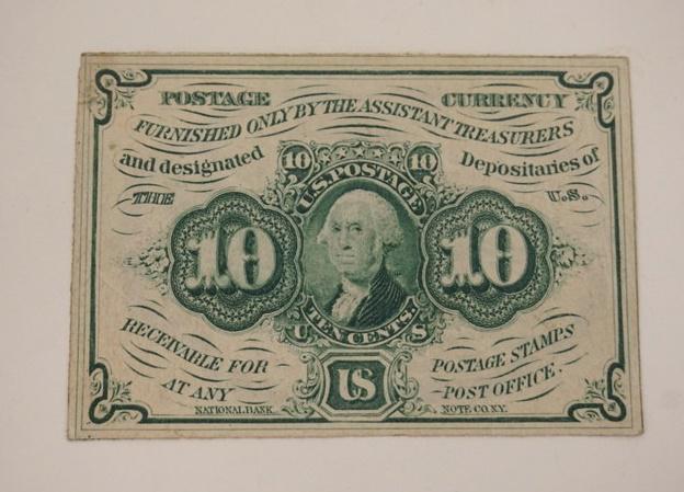 10 CENTS US FRACTIONAL CURRENCY 1862 (1 of 2)