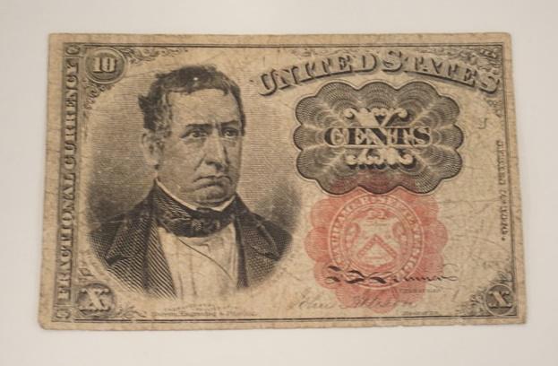 10 CENTS US FRACTIONAL CURRENCY: 10 CENTS US FRACTIONAL CURRENCY, WILLIAM M MEREDITH 1874
