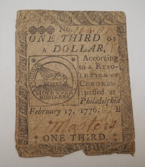1776 PHILADEPHIA COLONIAL CURRENCY (1 of 2)