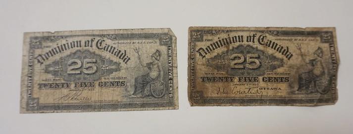 DOMINION OF CANADA 25 CENT NOTE 1900 (1 of 2)