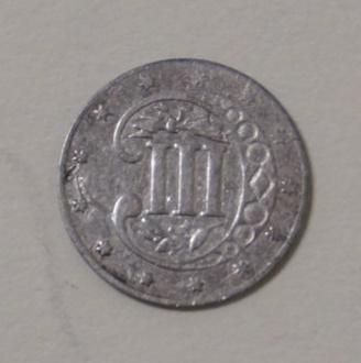 3 CENT SILVER 1859 AMERICAN US COIN (1 of 2)