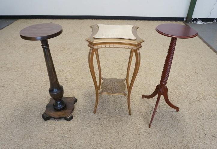3 PIECE LOT VICTORIAN STAND & 2 PEDESTALS (1 of 2)