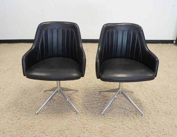 2 MODERN VINYL SWIVEL CHAIRS *VIKO* (1 of 3)